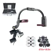 5W Dual LED Wireless Dental Headband Head Light with 2.5X & 3.5X Binocular Loups