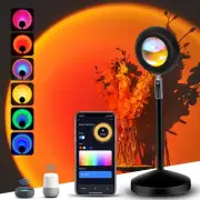 Smart WiFi Sunset Lamp 16 Million Multiple Colors, Sunset Projection Lamp wit...