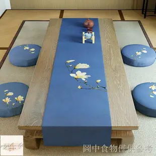新中式桌旗中式長條桌布實木茶桌棉麻防水茶席茶臺古風裝飾布 文化格調