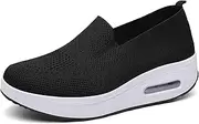 [YOUNIFIZ] Women's Nursing Shoes Air Cushion Knit Shoes Wedge Sneaker Walking Shoes Platform Wedge Sneaker
