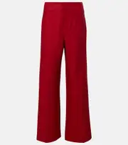 [Faithfull] Faithfull Isabel high-rise linen straight pants AU 12 red