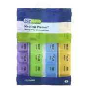 Weekly 4X/Day with Rounded Base Medtime Planner, Large, 1 Count