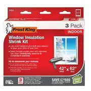 Frost King V73/3H Indoor Window Insulator Kit, 42" x 62", 3 pack