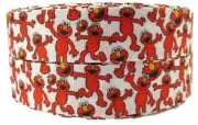 Sesame Street Elmo 1" Wide Repeat Ribbon Sold in Yard Lots