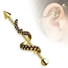 IndustriaL Bar Tentacle Wrapped 316L Surgical Steel Industrial Barbell