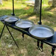 Titanium Outdoor Plates Rust Tableware for Camping and Backpacking