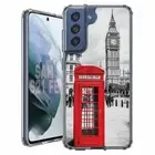 For Samsung Galaxy S20 S21 S23 S24 FE 5g TPU Case+Glass(UK Landmark)