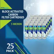 25PK- 9.875" x 2.5" Coconut Shell Carbon Block Water Filter for Whole house & RO