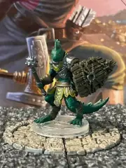Iruxi Defender Fearsome Forces D&D Miniature Dungeons Dragons lizardfolk fighter