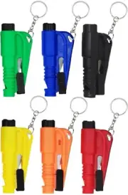 3 In 1 Emergency Escape Tool. Seatbelt Cutter, Window Breaker, And Whistle Black