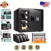 Durable Alloy Steel Home Safe with Fireproof Waterproof Bag & Dual Alarm System