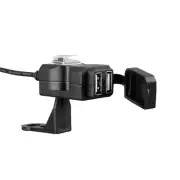 Tablets Double Mounts 12V Motorcycle USB Socket Handlebar Power Supply Charger