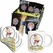 3dRose cgb_103569_1 Funny Worlds Greatest Softball Coach Occupation Job Cartoon-Coffee Gift Basket, Multicolor