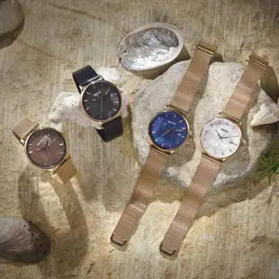 GOTO Nostalgia懷舊系列- 貝殼窗花精品時尚手錶-玫x白貝