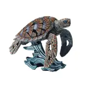 Edge Sculpture - Miniature Sea Turtle - Stone Resin - Garden & Home D?cor, 12cm H