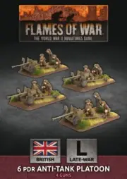 Flames of War BBX54 6 pdr Anti-tank Platoon Plastic Gaming Miniatures