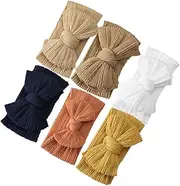 [GREENADSCAPE] Newborn Baby Headband Set 6 Pcs Nylon Bow Headbands for Baby Girls Hair Accessories