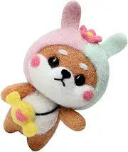DECORNIJIA Fun Plush Doll DIY Needle Felting Kit Dual Color Craft for Beginners Adults Material for Plush Projects Family Activities