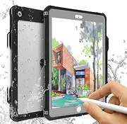 ipad 10.2 Waterproof Case 2021/2020/2019,ACase iPad 7th/iPad 8th/iPad 9th Generation IP68 Waterproof ipad 10.2 Cover with Strap Stand Pencil Holde Built-in Screen Protector Rugged Shockproof Case