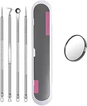 Fecong Stainless Steel Blackhead Removal Kit, Fecong Tweezers, Fecong Precision Blackhead Removal Tweezers, Professional Blackhead Extractor Tools Set (Set A)