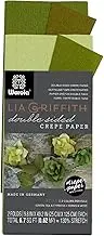 Lia Griffith Double Sided Crepe Paper Folds Roll, 6.7-Square Feet, Green Tea and Cypress, Ferns and Moss (LG11023)
