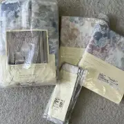 Vintage JC Penney Classic Traditions Curtain Set Valance Tie backs Pastel Floral