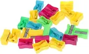 HOMSFOU 72Pcs Mini Handheld Pencil Sharpener Colorful Plastic Sharpeners for Easy to Use and to School Present Colors