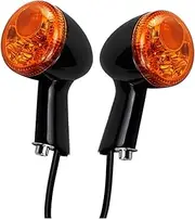 Motorcycle Rear LED Turn Signals Indicators Brake Running Lights Compatible with Harley Sportster 883 Iron XL1200 Forty Eight 1992-2021 2022(Black Light 1)
