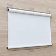 Suction Cup Roller Blinds,Automatic Retractable Roller Shades,Sunscreen Insulation Shading Curtain Window Shade Blind, Privacy Screen,UV Protection,No Drilling (W90×H200cm/35×78.7in,White)