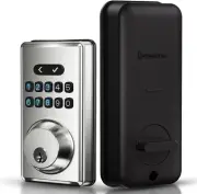 Keyless Entry Door Lock Deadbolt with Keypad, Digital Smart Locks with 6 Code