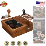 Luxurious Espresso Knock Box: Clean & Quiet Coffee Accessory - Walnut 11 x 10.5"