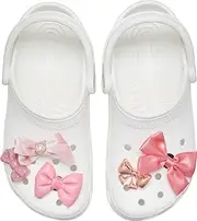 [Crocs] Jibbitz Ribbon Shoe Charms, Charming Bow, 5 Pack