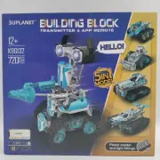 Programmable STEM Robot 5-in-1 Building Block Set w/APP & Remote 720pcs - New