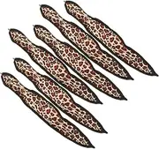 WRITWAA 6pcs Leopard Hair Curler Rollers Heatless Curling Sponge Clips for Women DIY Wavy Hairstyles Easy to Use Curling Tools for