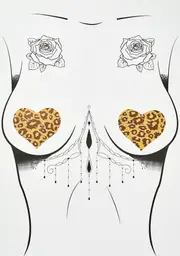 [Pastease] Cheetah Heart Pasties