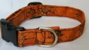 Halloween Spider Web Orange Cat Dog Pet Collar CUSTOM MADE Adjustable CUTE!