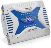 Pyle 2.1 Bluetooth Marine Amplifier Waterproof Receiver 4 Channel Speaker 1000W