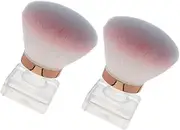 VICASKY 2pcs Nail Cleaning Brush Soft Bristle Fingernail Dust Applicators for Manicure Portable Makeup Brushes for Nail Art Hygiene