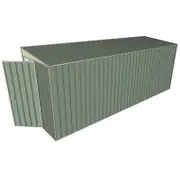 Build-a-Shed 1.5 x 5.2 x 2m Hinged Door Tunnel Shed Without Side Doors - Green