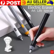 Electric Pencil Eraser Kit with 22pcs Rubber Refills Highlights Sketch Drawing