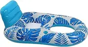 Inflatable Swimming Pool Flashes - Swimming Pools Lounge Lounge, Inflatable Pool Rosary at Pool | with Cup Holder, Water Flash, Multifunctional Tanning Float for Garden, Back Garden