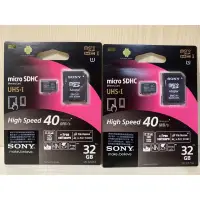 在飛比找蝦皮購物優惠-Sony高速microSD記憶卡(tf卡） 32GB