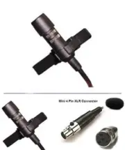 Lavalier Mic Lapel Microphone with Mini XLR 4 pin Connector for Shure Wireless