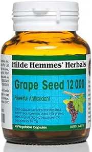 Hilde Hemmes Herbal's 12000mg Grape Seed 45 Vegetable Capsules
