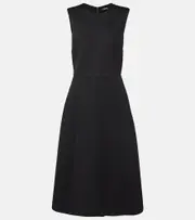 ['S Max Mara] 'S Max Mara Zigote jersey midi dress UK 10 black