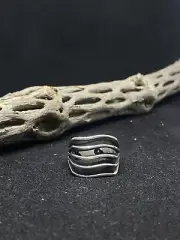 Handmade Native American Navajo Plain Sterling Silver Ring Size 7 By Bahe