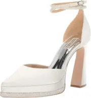 Badgley Mischka Women's Elaina Pump 8, Soft White