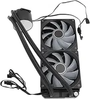 240mm Liquid CPU Water Cooler, 120mm PWM Fan, RGB Lighting, CPU Fan for LGA2066, AM4, AM5, 1150, 1151, 1155, 1156, 1200, 2011, 2011‑V3, 2066, 1700 (Black)