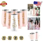 Bride Tribe Champagne Flutes Set of 6 - Perfect for Bachelorette Celebrations!