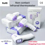 Touchless Color Forehead/Surface Digital Thermometer. USA Based!
